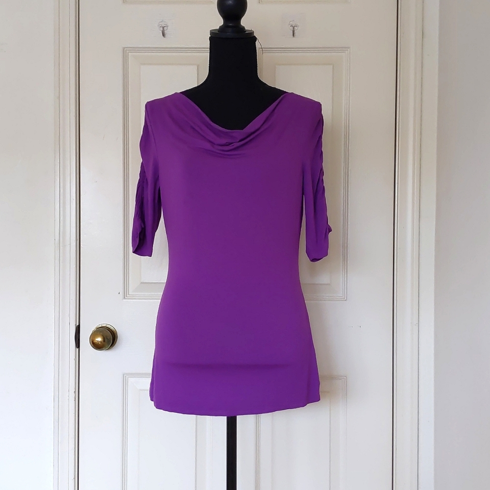 NWT. The Limited Rayon and Spandex Cowl Neck Half Sleeve with elastic Blouse.